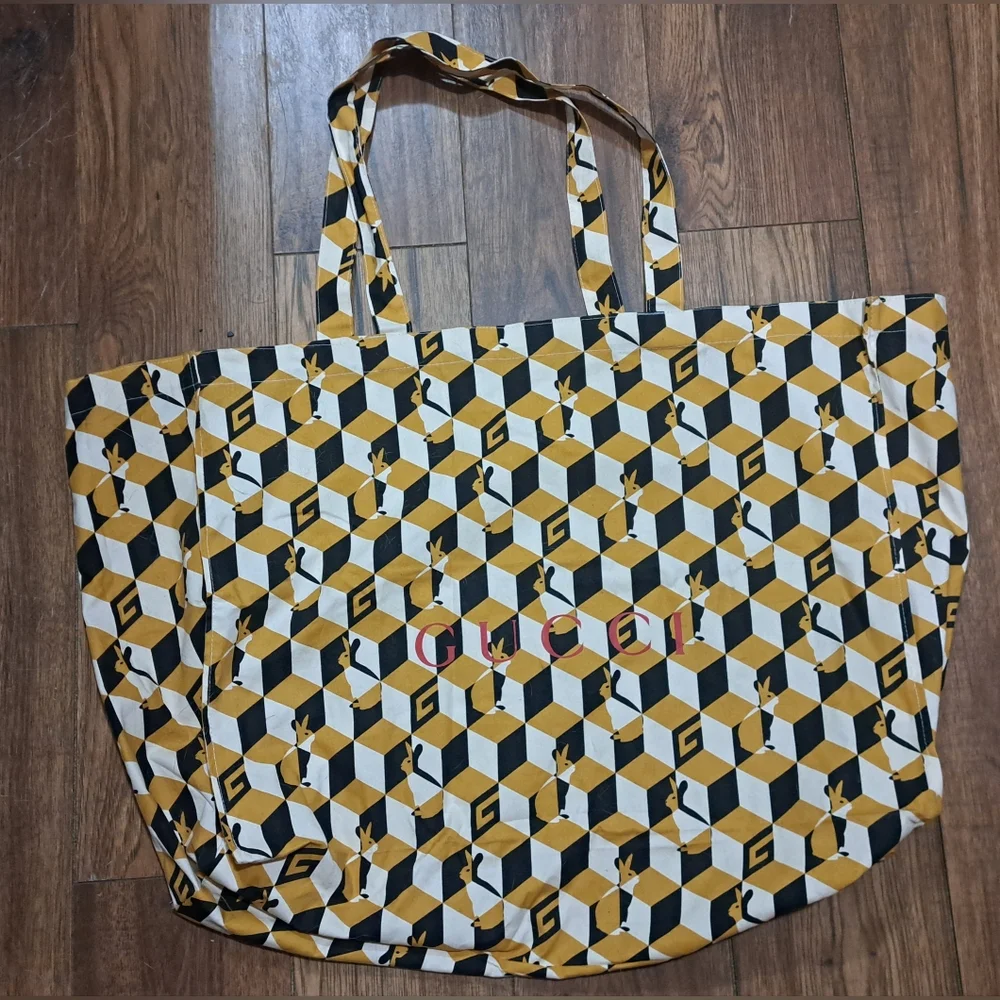 Gucci shopping bag Tote Gift Bag Large Travel XL17.5h x 7.5d x 22w - Picture 4 of 6